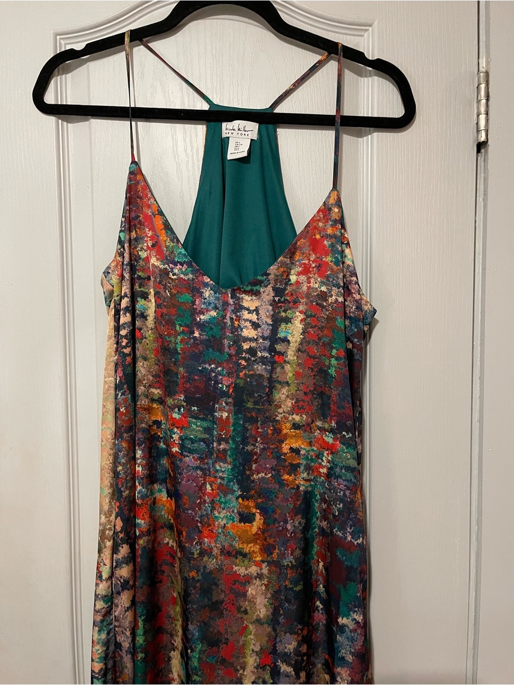 Nicole Miller Multi-Color Abstract Print Maxi Dress - Picture 2 of 3